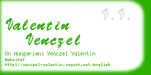 valentin venczel business card